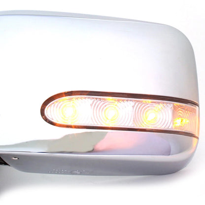 Set of 2 Chrome Door Mirrors with LED for Nissan Pickup D22 (1997–2004)