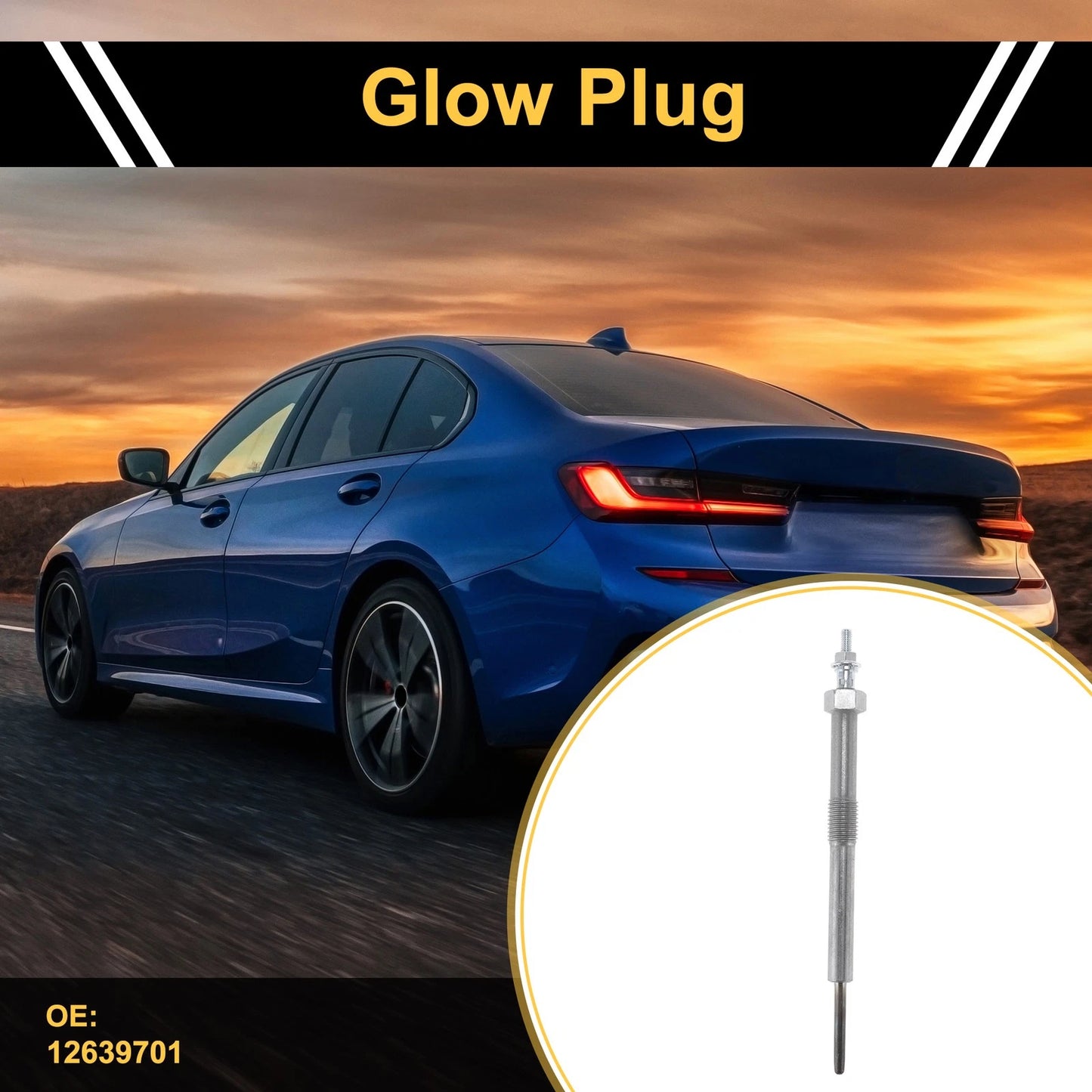 Glow Plug No.12639701 for Diesel Engines (1 Pc)