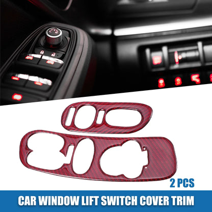 Window Lift Switch Covers for Chevy Corvette C5 1998-2004 Red (2 x)