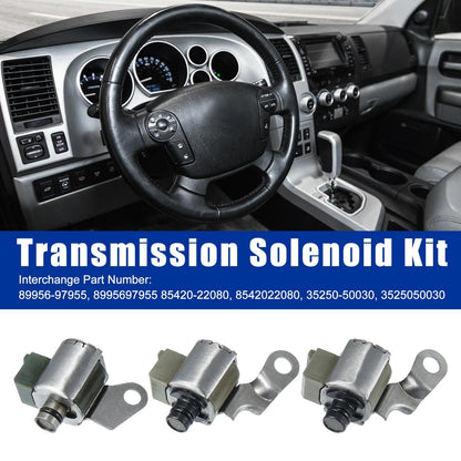3Pcs Shift Lock Up Solenoid Kit No. 8542022080 for Toyota A340E