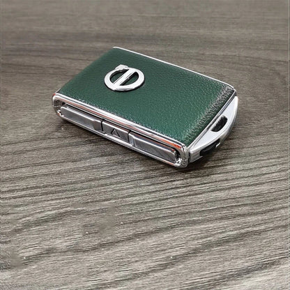 Leather Alloy Key Fob Case Cover Remote Keychain for Volvo XC90 XC60 S90 V90