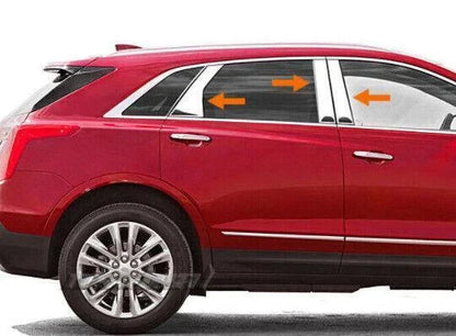 6x Chrome Window BC Pillar Post Cover Trim for Cadillac XT5 (2017–2024)