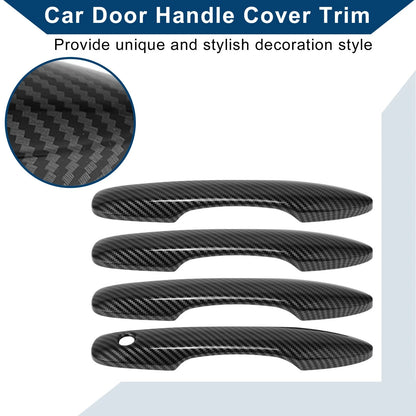Car Door Handle Cover Trim for Toyota Camry (2018–2024) Carbon Fiber Black