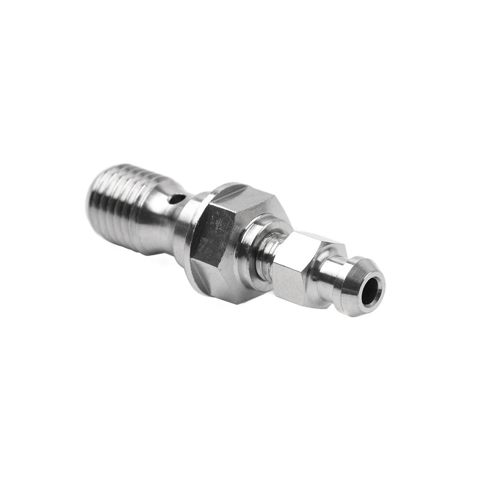Titanium M10x1.25 Banjo Bolt with Bleed Valve for Motorcycle Brake Caliper