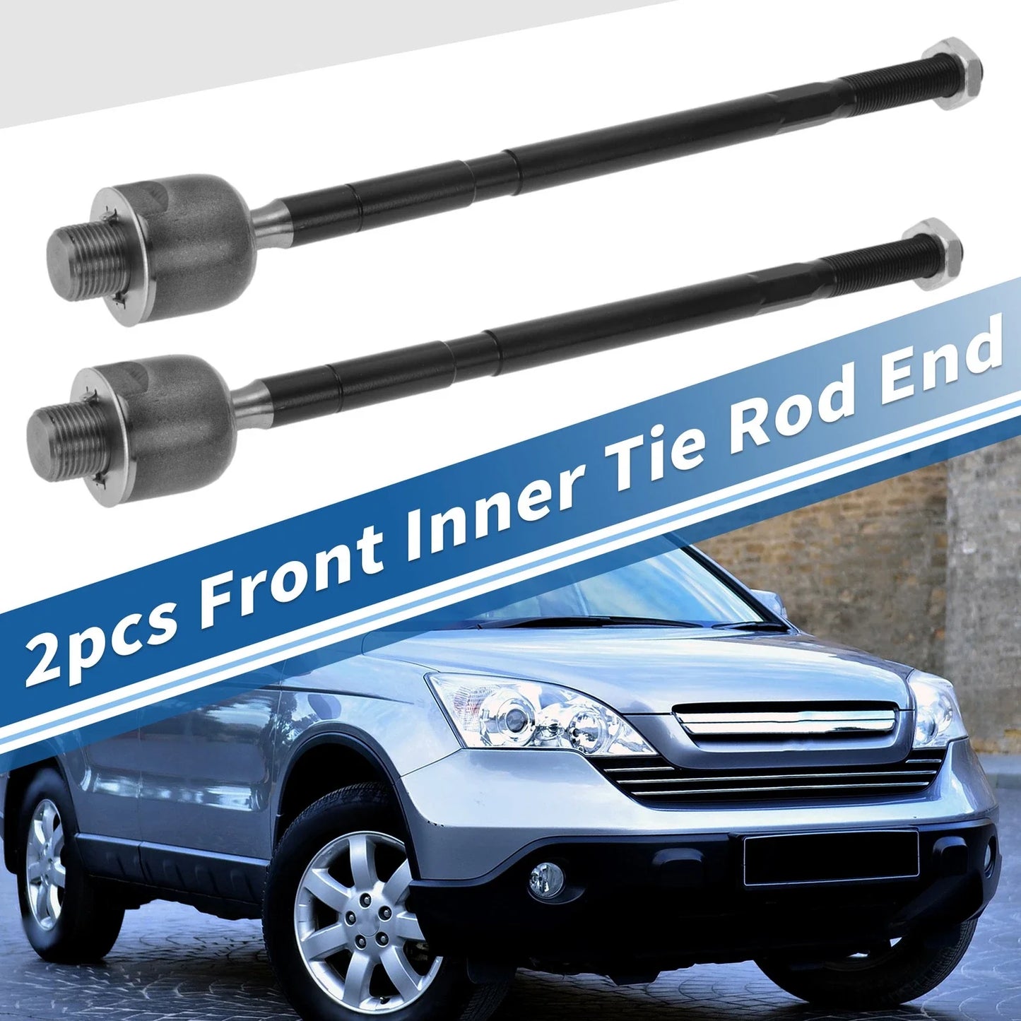 2 x Front Inner Tie Rod End Links for Honda CR-V (2007-2008)