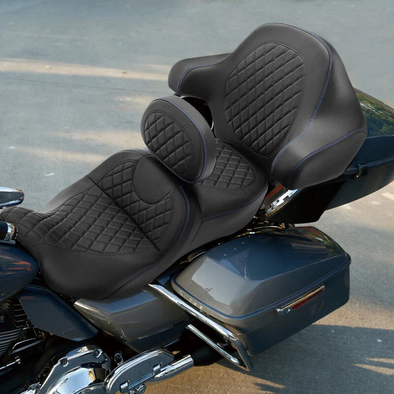 Black Driver & Passenger Seat Backrest for Harley CVO Street Glide (2014-2023)