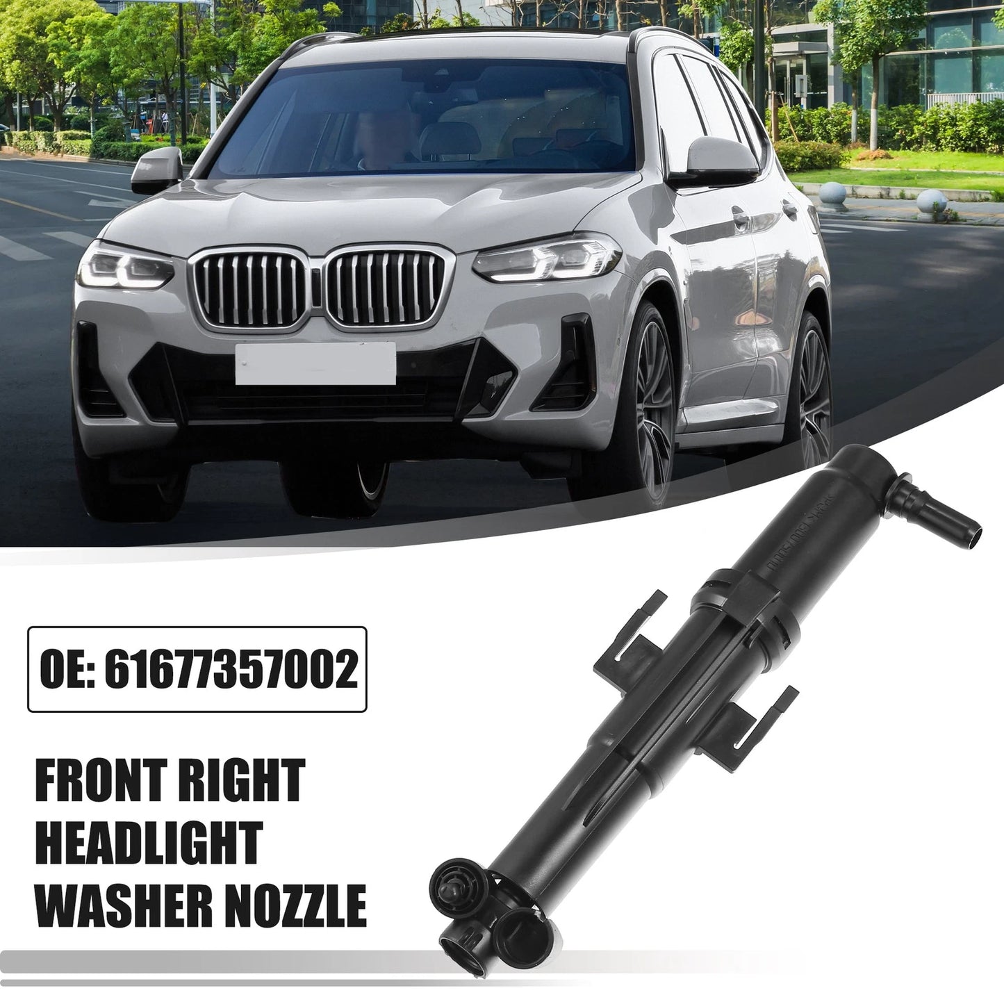 Front Right Headlight Washer Nozzle for BMW X4 (2015–2018) 61677357002