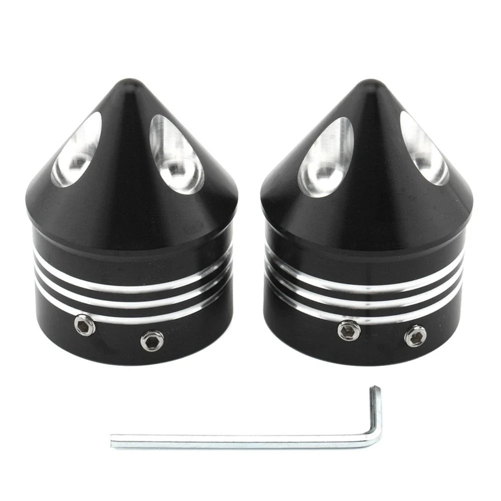 Front Wheel Axle Nut Covers for Harley Touring Road Glide Dyna Softail