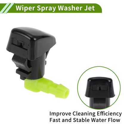 Windshield Washer Nozzle Set with Hose Connector for Chrysler (No. 55156728AB)