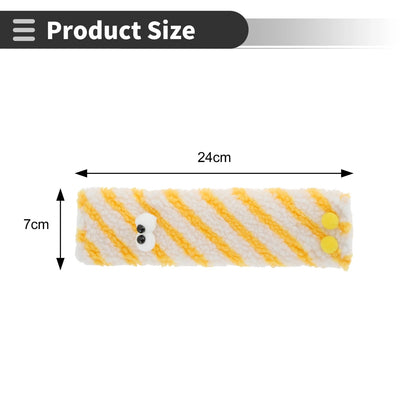 Set of 2 Yellow White Seat Belt Cover Pads for Universal Fit (24cm)