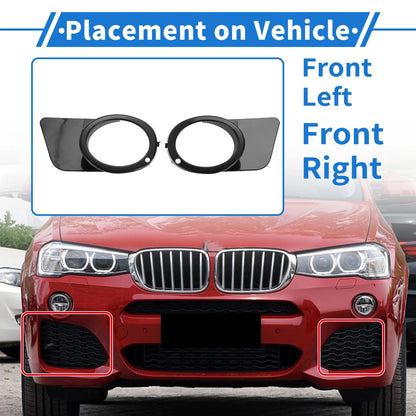 Pair of Front Bumper Fog Light Covers 51112496283 for BMW M5 (2000–2003)