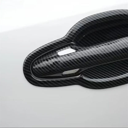 Carbon Fiber Exterior Door Handle & Bowl Cover Trim for Toyota Highlander (2015–2019)