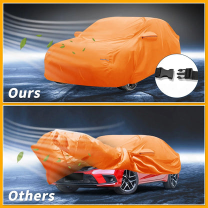 Waterproof All Weather Car Cover for Honda Civic (2016-2023) - Orange 210D-PU