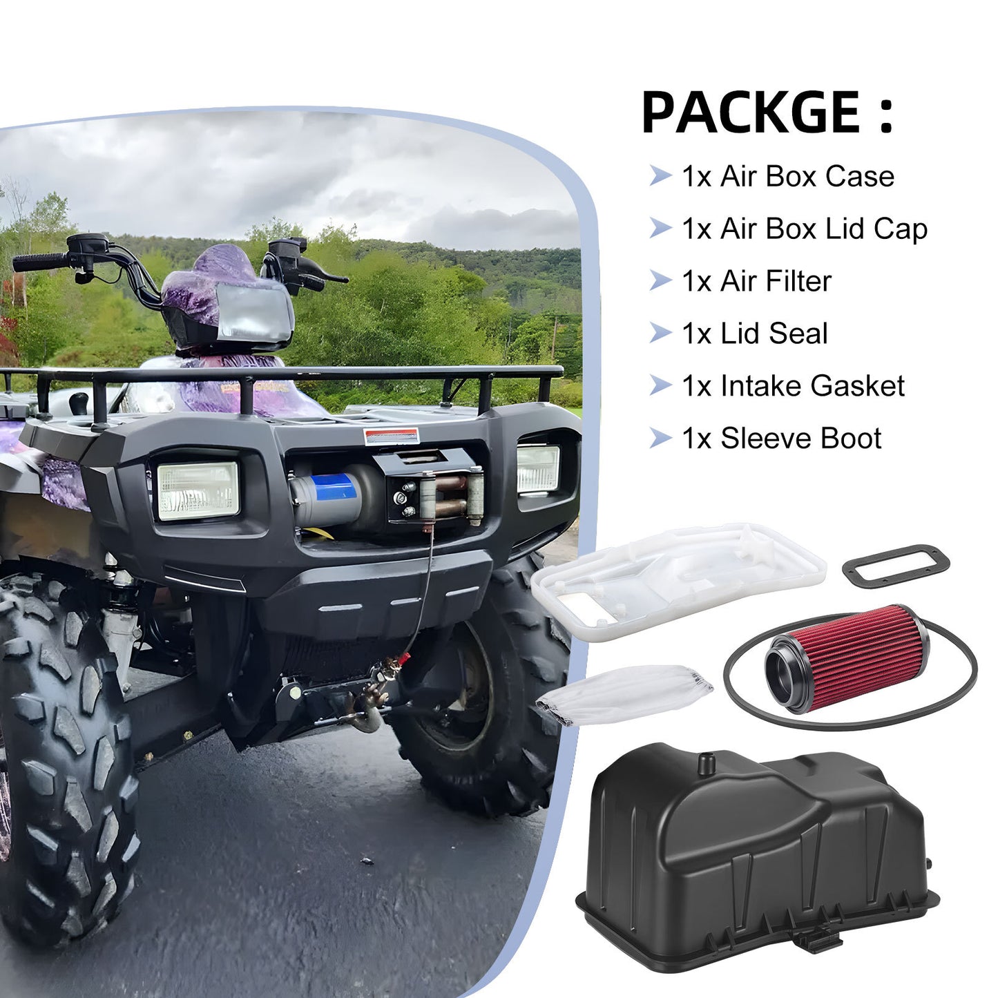 Air Filter Box Lid Cover Seal Kit for Polaris Sportsman 400 450 500 (2000–2014)