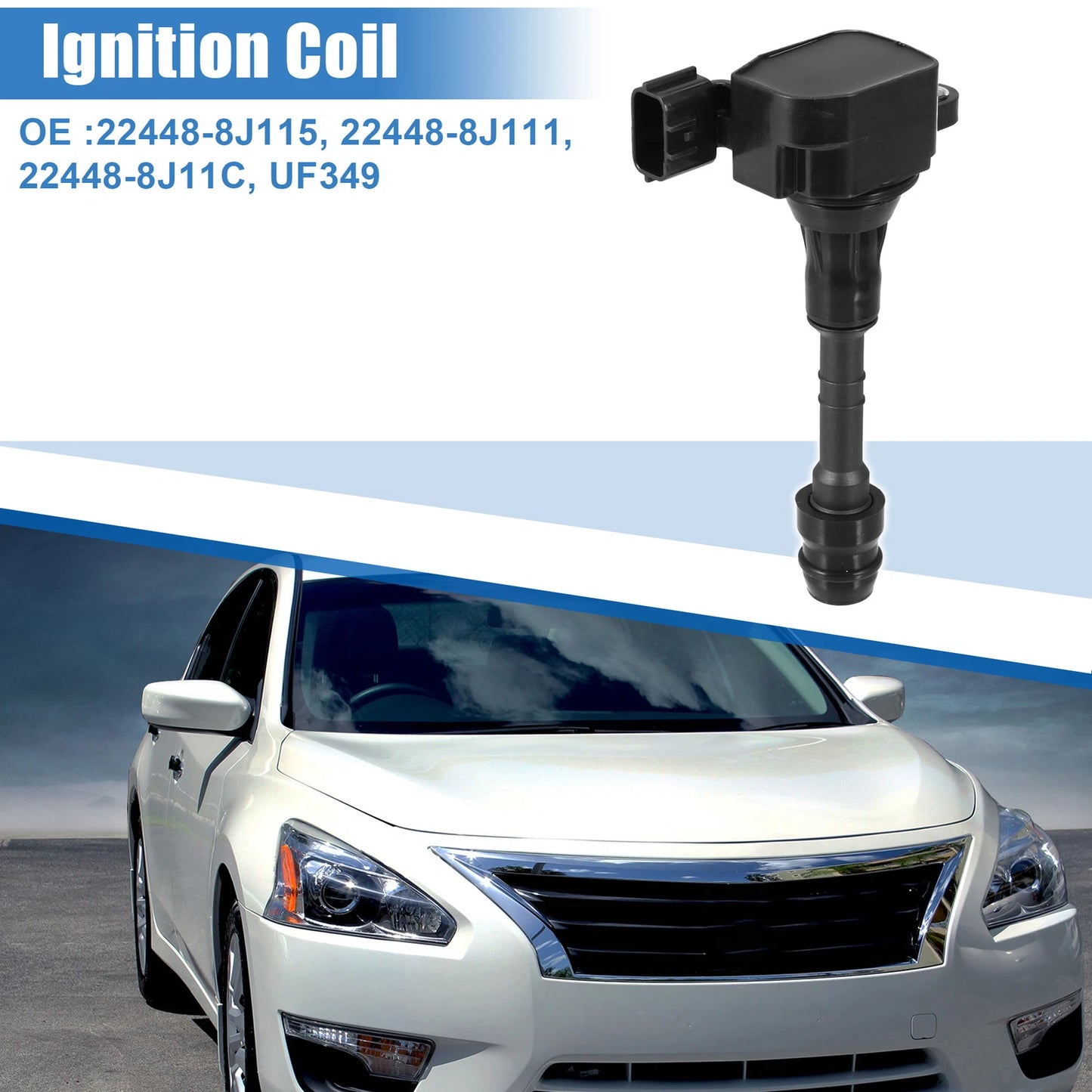 Ignition Coil Set of 2 for Nissan Altima (2002–2006) 22448-8J115 22448-8J111 UF349
