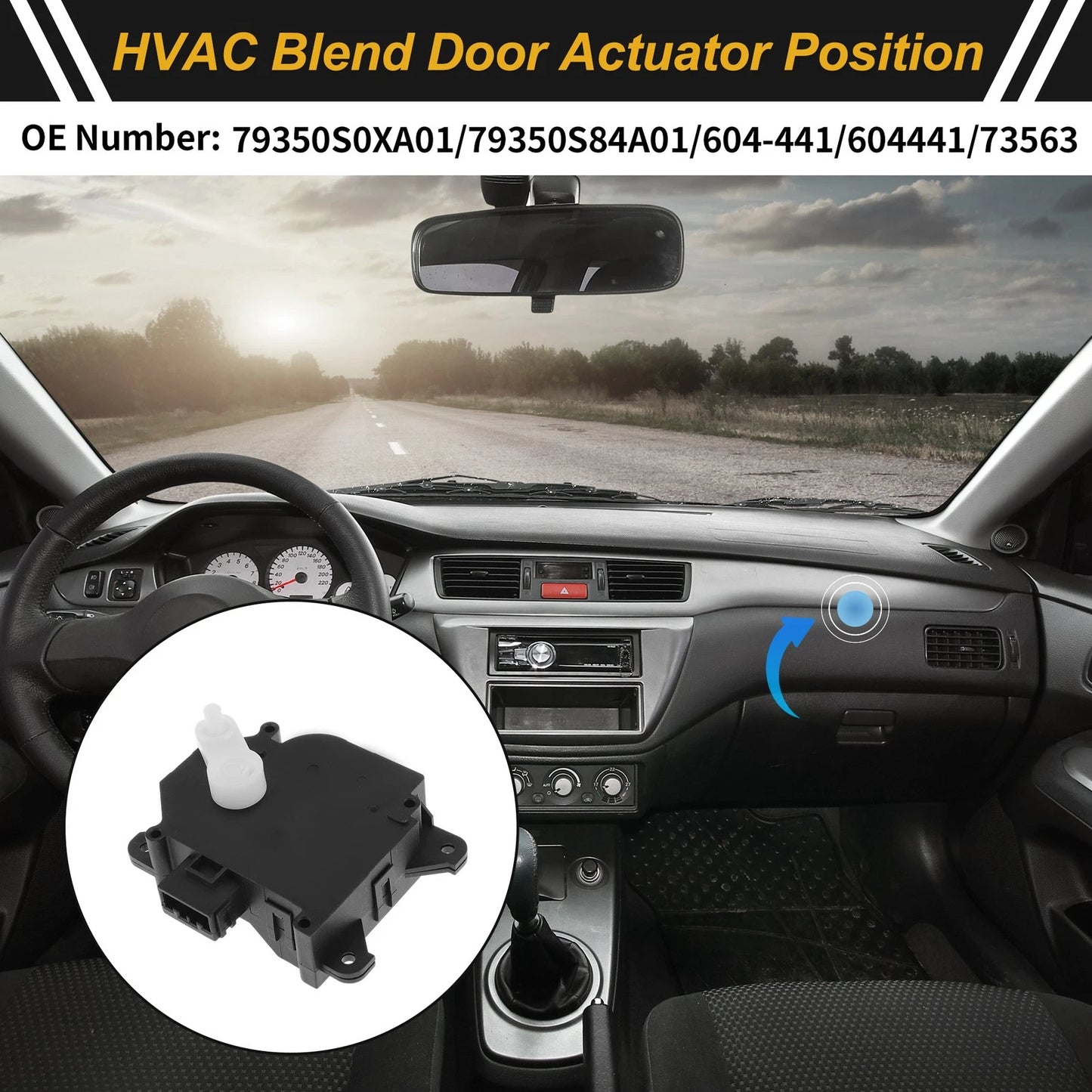 HVAC Heater Blend Door Actuator for Acura MDX (2001–2006) No. 79350S0XA01