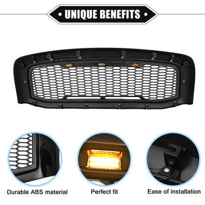 Front Grille Assembly with LED Lights for Dodge Ram 3500