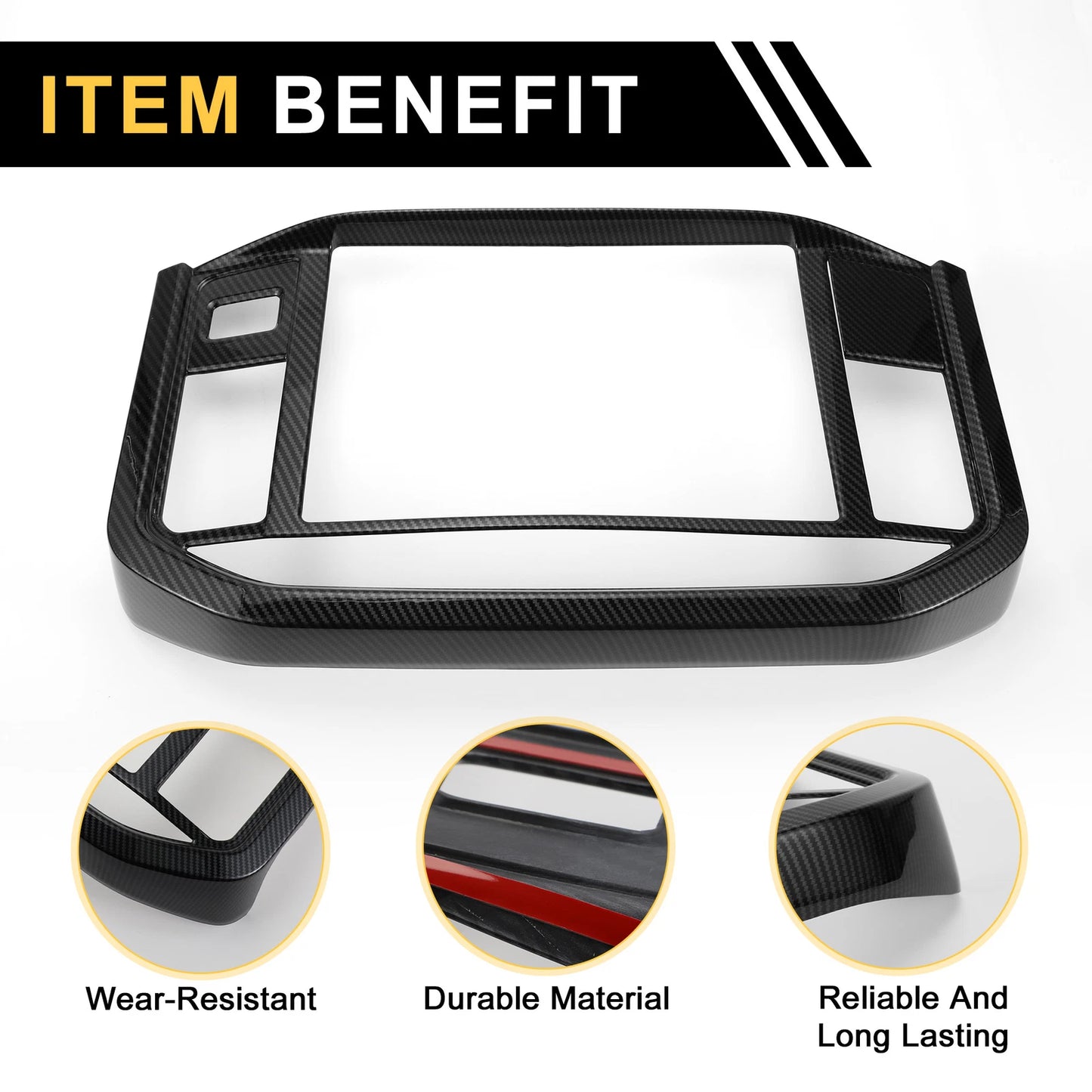 GPS Panel Sticker Cover Set for Ford F-150 (2021–2024) Black