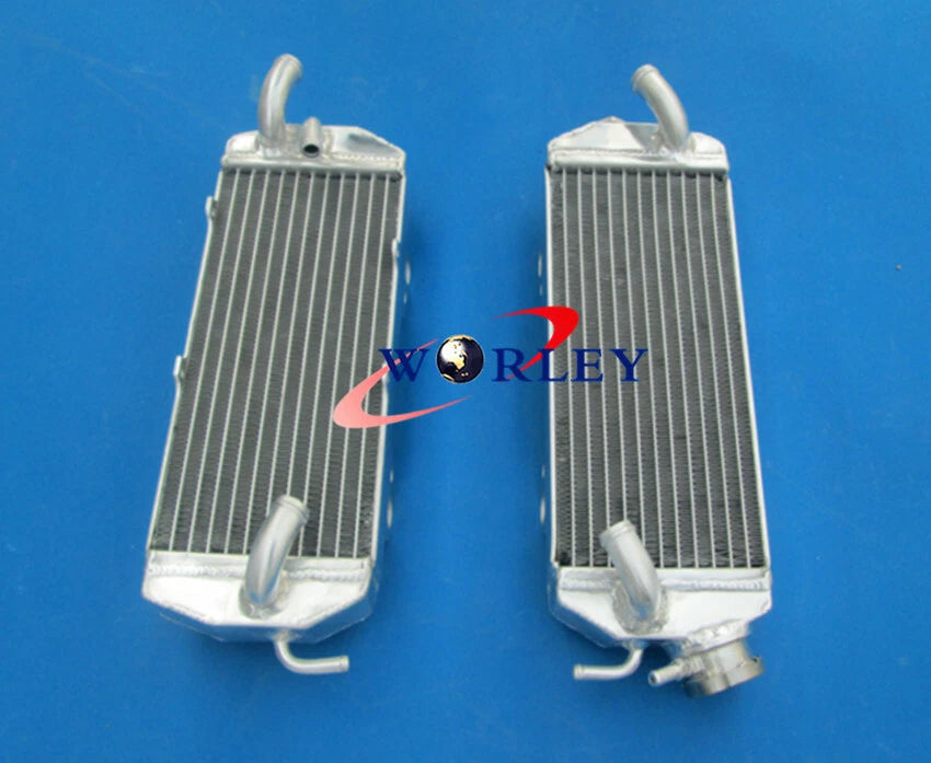Aluminum Radiator + Orange Hose for KTM 250 400 450 520 525 MXC EXC (2000–2002)
