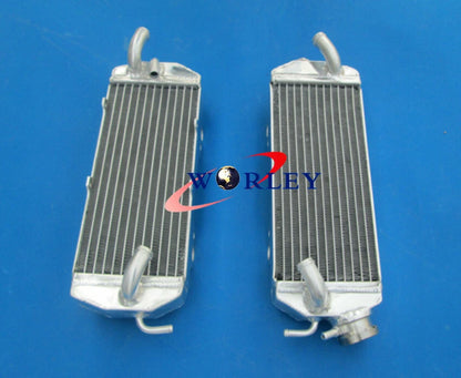 Aluminum Radiator + Orange Hose for KTM 250 400 450 520 525 MXC EXC (2000–2002)