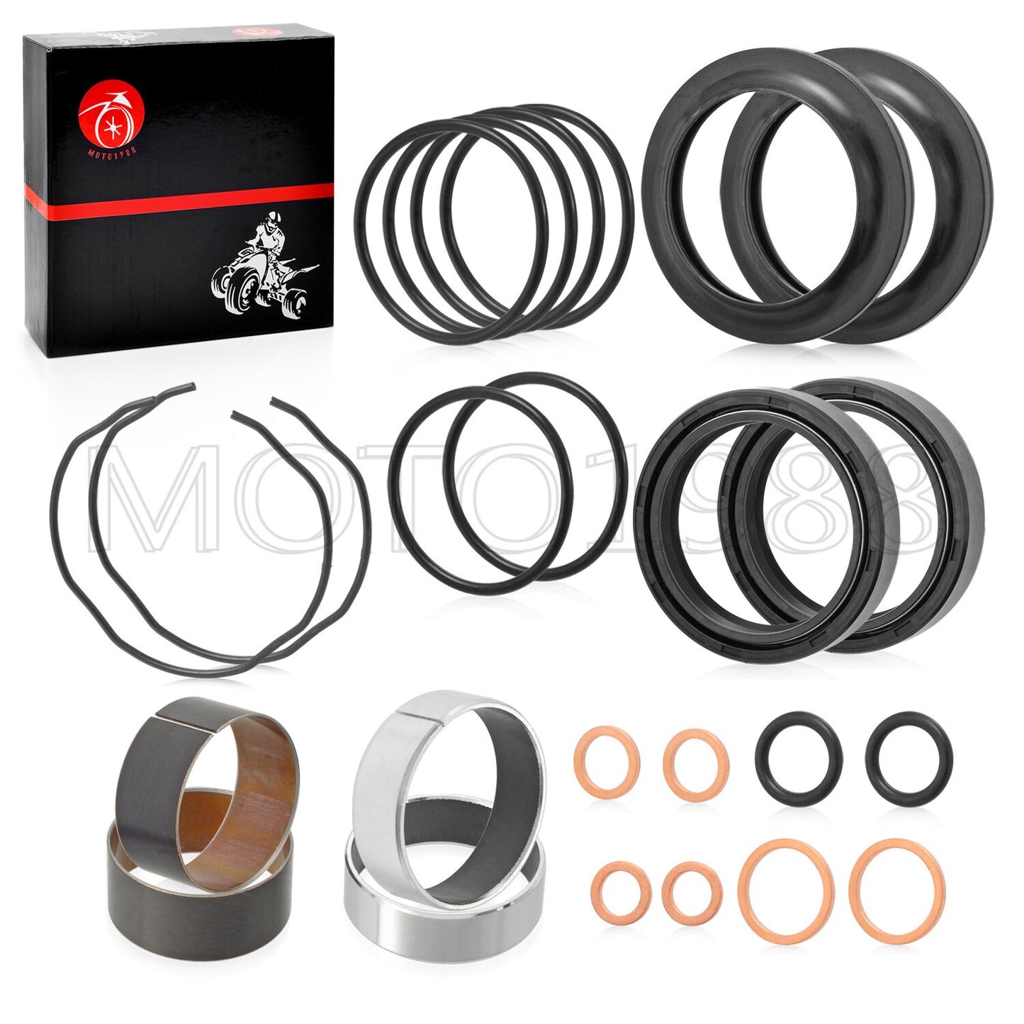 Fork Bushing Dust Oil Seals Kit for Suzuki GSX-R600 GSX-R750 GSF1200 (2001–2008)