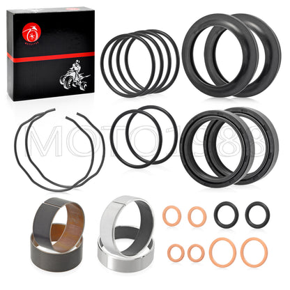 Fork Bushing Dust Oil Seals Kit for Suzuki GSX-R600 GSX-R750 GSF1200 (2001–2008)