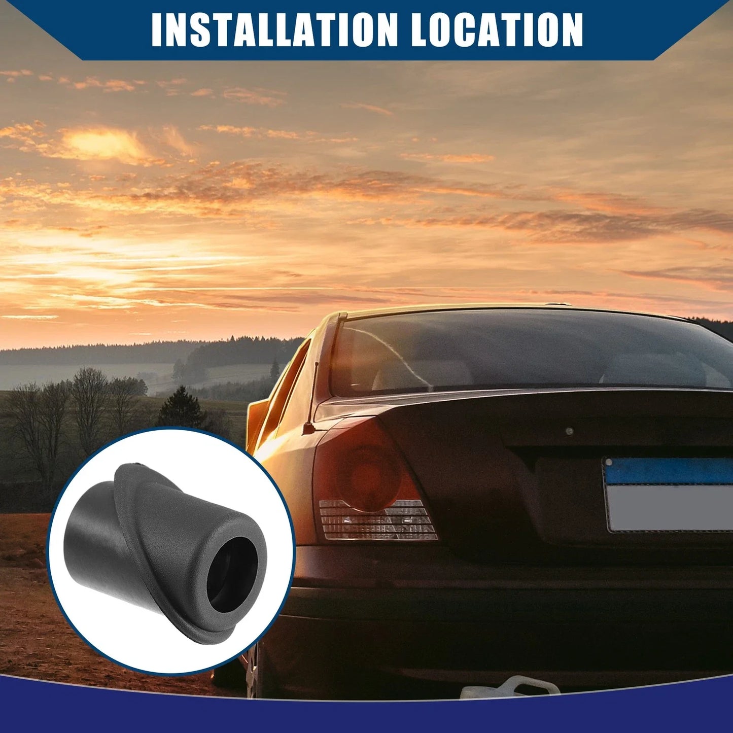 Antenna Bezel Grommet for Hyundai Elantra 2000-2006 - Black (2000-2006)
