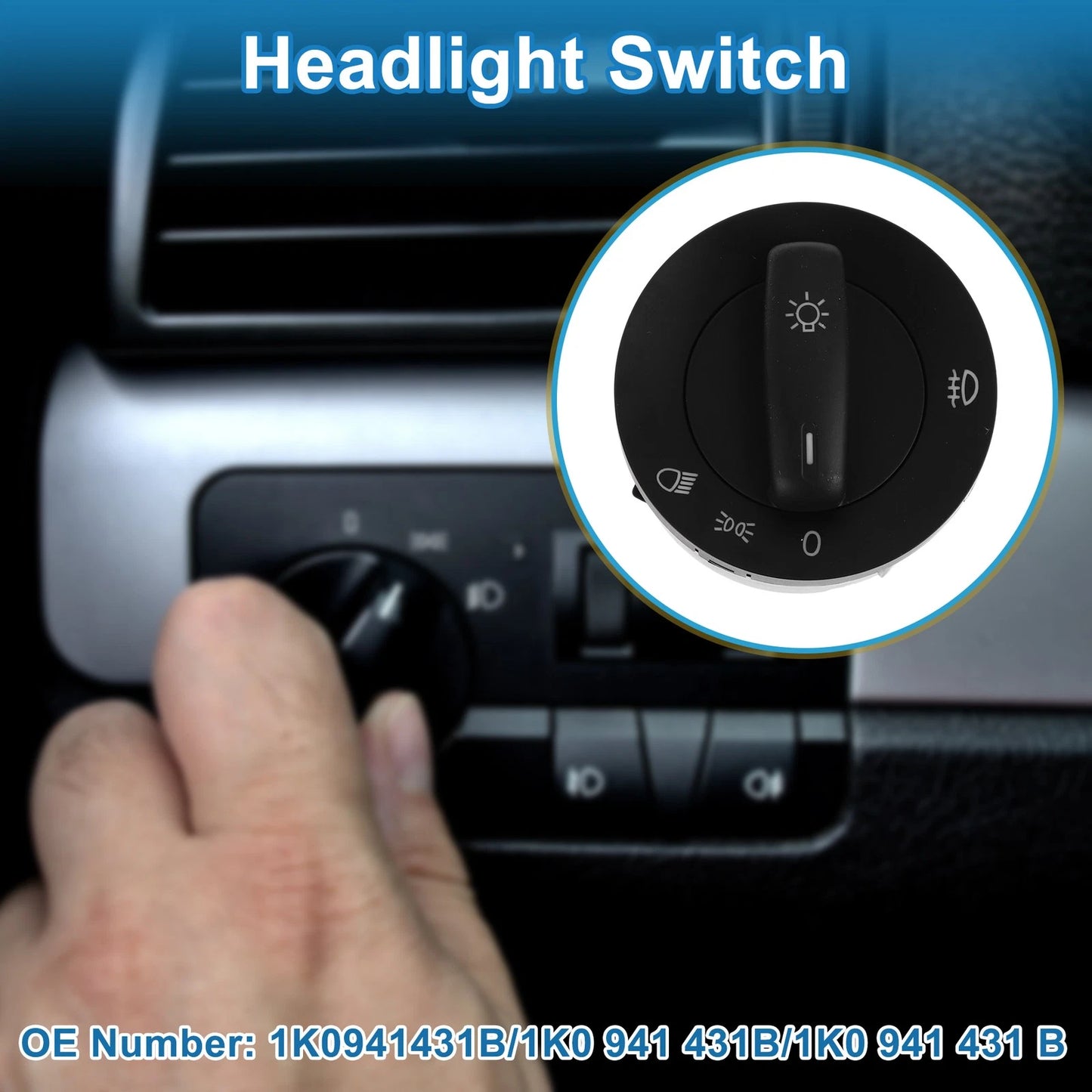 Headlight Switch for VW Beetle (2011–2019) No. 1K0941431B