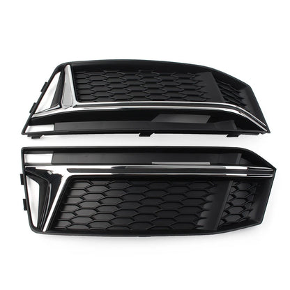 Front Bumper Honeycomb Mesh Fog Light Grille Cover for Audi A3 8P (2009–2013) Chrome