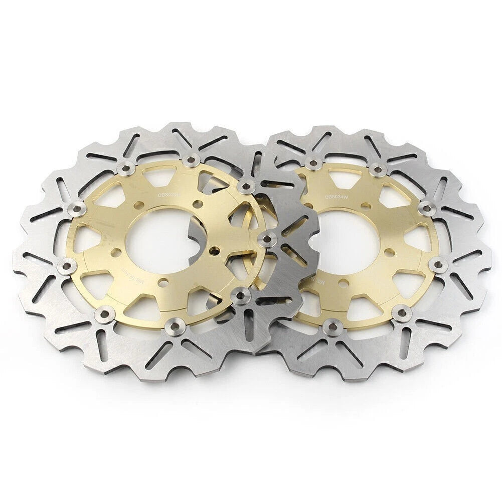 Pair Front Brake Disc Rotors for Kawasaki Z750 Z750R Z1000 Ninja ZX10R