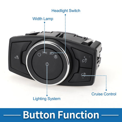 Headlight Switch for Ford F-150 (2015–2021) FL3Z11654CA FL3Z11654CB HLS1742 SW-7422