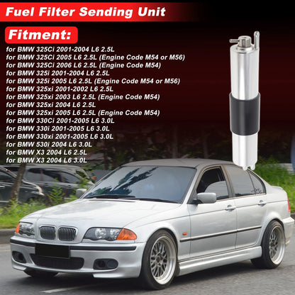 Fuel Filter Assembly for BMW 325Ci (2001–2004) No.FP10724 Metal 1 pcs