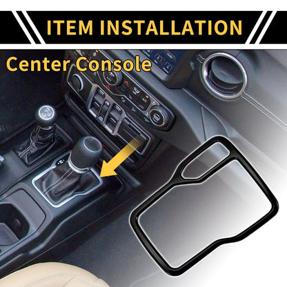 Center Console Gear Shift Frame Cover Trim for Jeep Wrangler JL JLU (2018–2023)