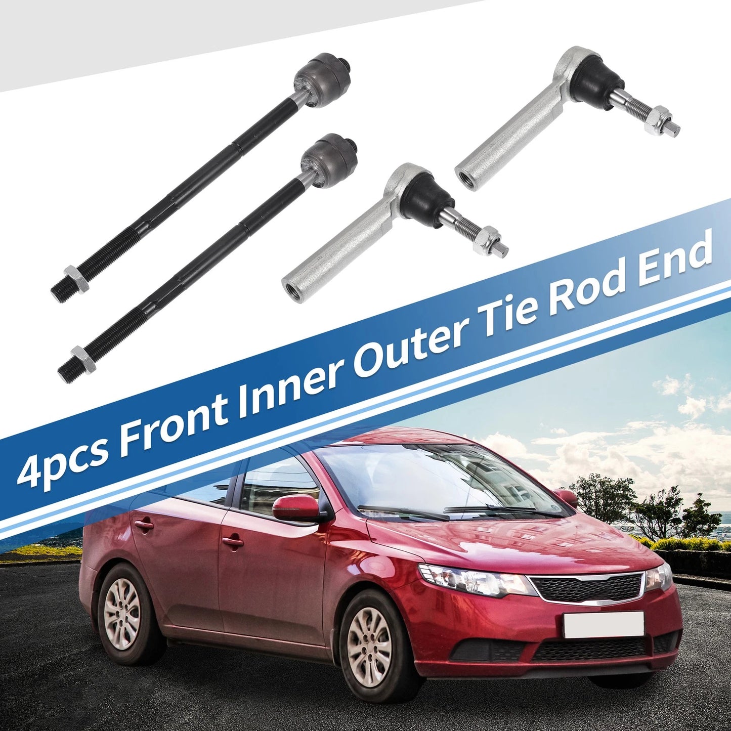 4pcs Tie Rod End Links for Cadillac Escalade (2002–2020)