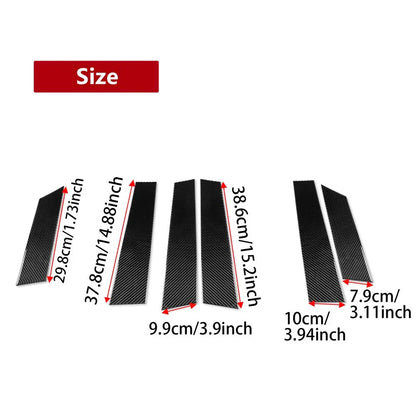 6Pcs Carbon Fiber B Pillar Cover Trim for BYD Seal (2022-2025)