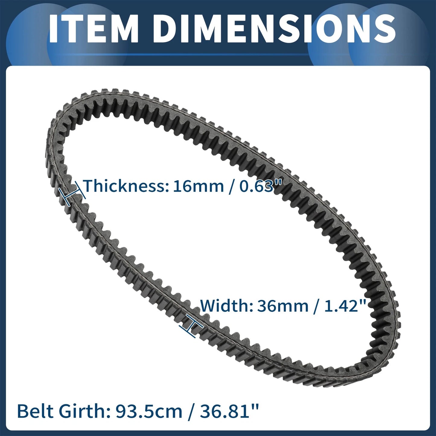 Drive Belt V-Belt No.3402757 for Arctic Cat 550 (2013–2015) ATV UTV