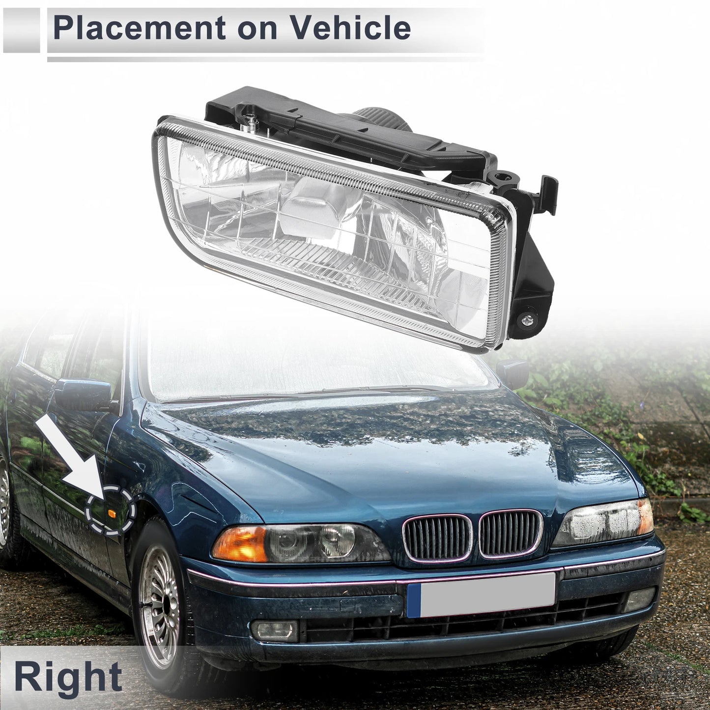 Right Front Bumper Side Marker Light Cover for BMW 3 Series (No. 63178357390)