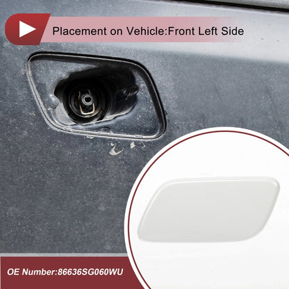 Front Left Washer Nozzle Cover Cap for Subaru Forester (2013–2015) White