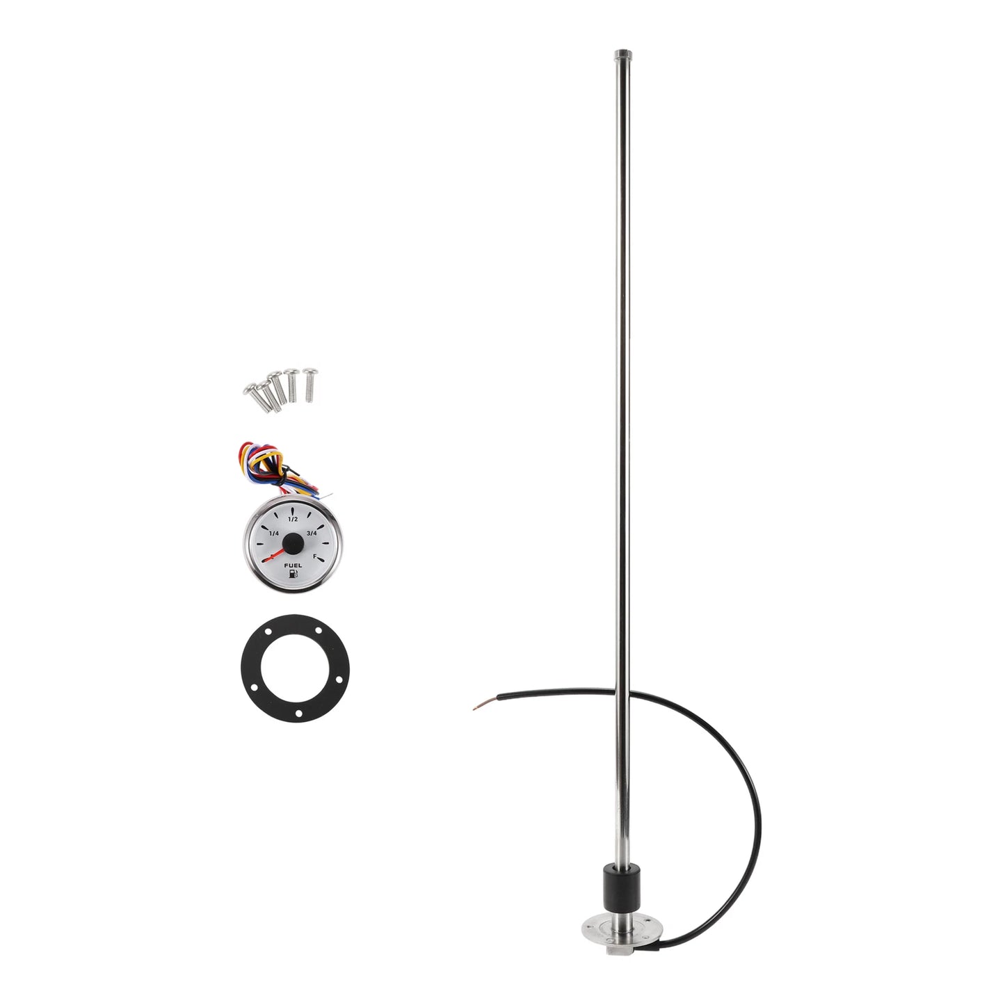 Fuel Sending Unit and Gauge Kit 0-190 Ohm 800mm for Boat Car