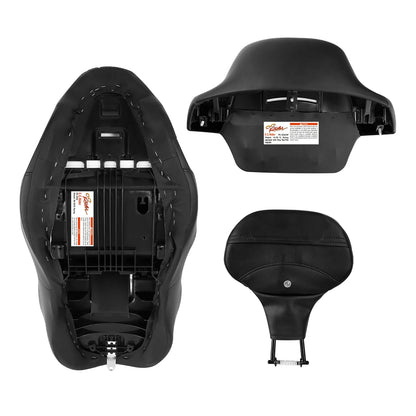 Driver Passenger Seat & Backrest for Harley Street Electra Glide (2014-2023)