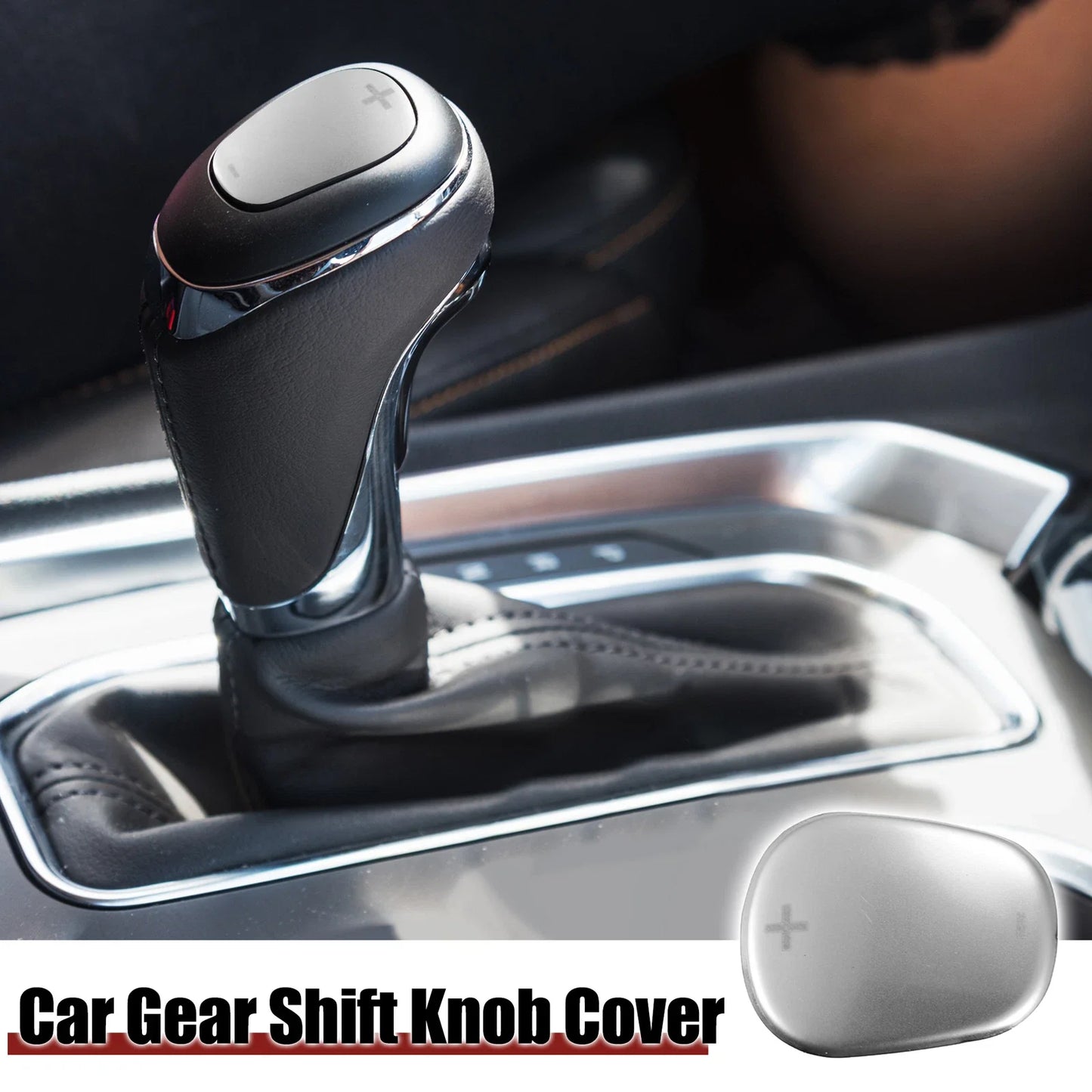 Gear Shift Knob Cover for Chevrolet Equinox 2018-2020 Silver Tone