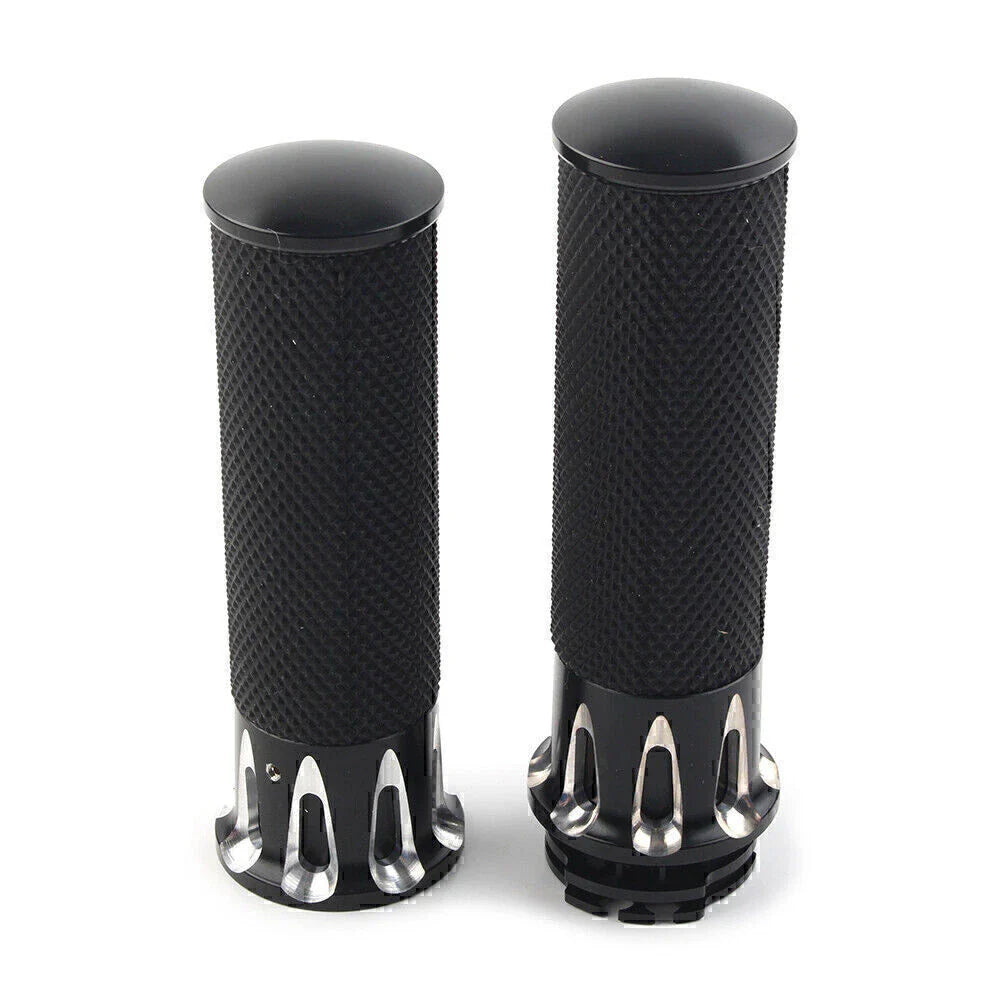 Black Handle Bar Hand Grips for Harley Sportster XL883 XL1200 (2004-2023)