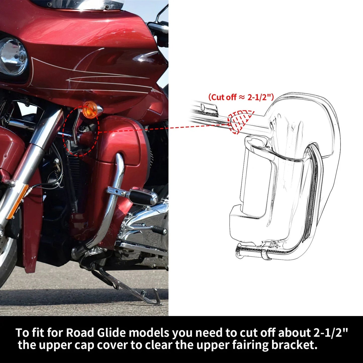 Lower Vented Fairings Speaker Grills for Harley Street Glide (1983 - 2013)