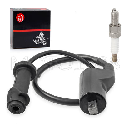 Ignition Coil Pack & Spark Plug Set for Arctic Cat 550 700 1000 (2009–2016)