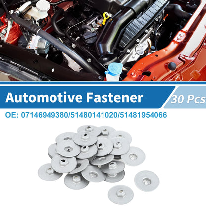 30 Pcs Heat Protection Mounting Nut Clips No.07146949380 for BMW 228i (2014–2016)