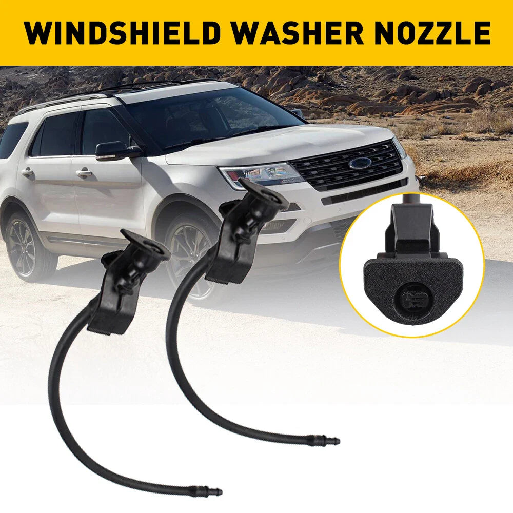 2 x Windshield Wiper Washer Nozzle Sprayer Jets for Ford Explorer (2011–2017)
