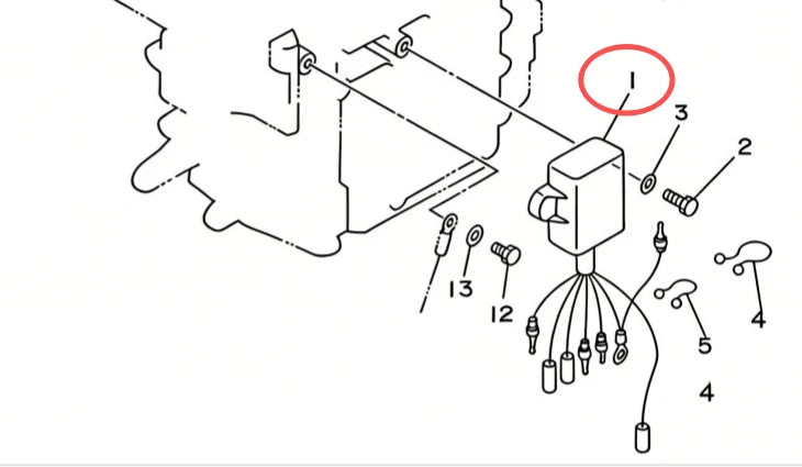 CDI Unit for Yamaha 2 Stroke Outboard 9.9 / 15 HP (Year Range Not Specified)