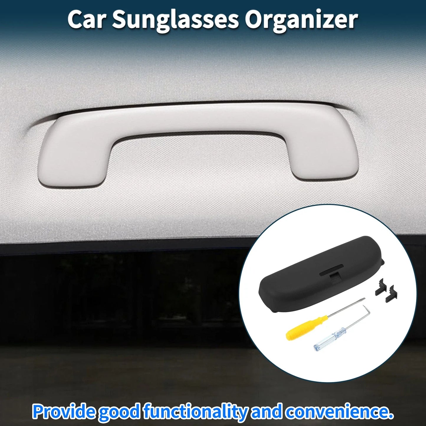 Sunglasses Case for BMW 1 Series F20 Eyeglasses Holder Storage Box Black