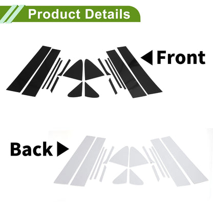 16 Pcs Pillar Window Trim for Chevy Cruze (2017–2021) Black