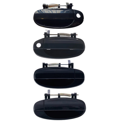 Set of 4 Outer Door Handles Black for Holden Barina TK (2005–2011)
